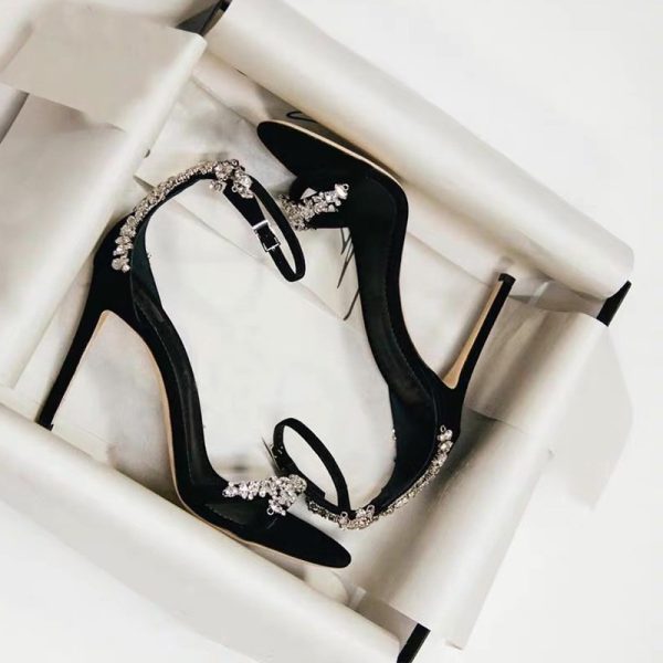Savannah Rhinestone Heel Sandals
