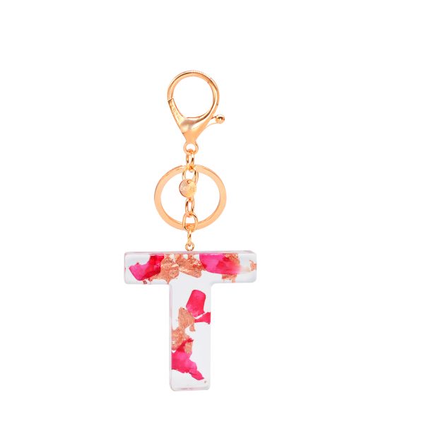 Floral Letter Keychain