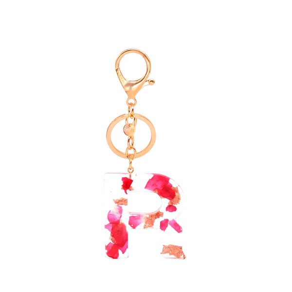 Floral Letter Keychain