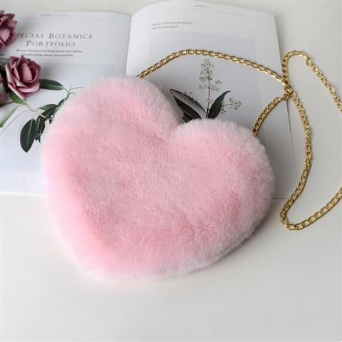 Heart Plush Crossbody Bag