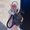 Rhinestone Dog Keychain