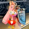 Wide Eyes Ostrich Keychain
