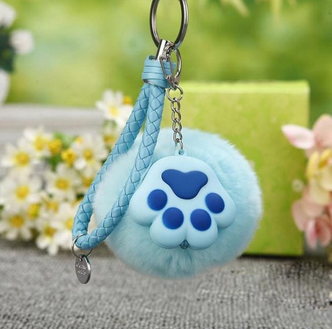 Cat Paw Plush Keychain