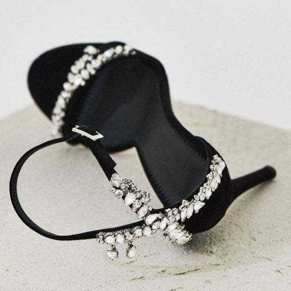Savannah Rhinestone Heel Sandals