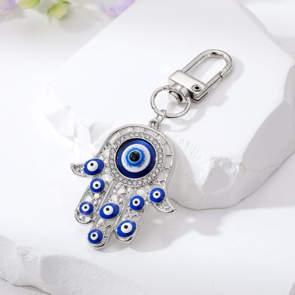 Hamsa Evil Eye Keychain