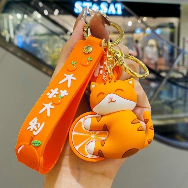 Orange Cat Keychain