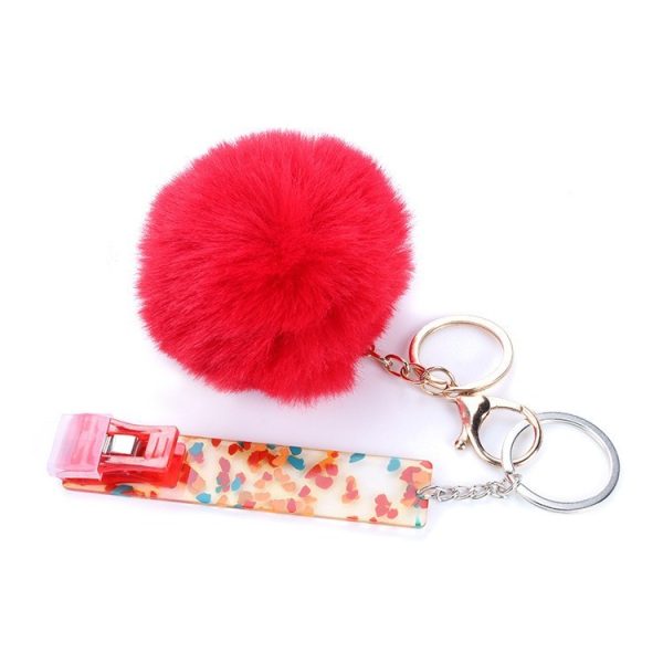Card Clamp Plush Keychain