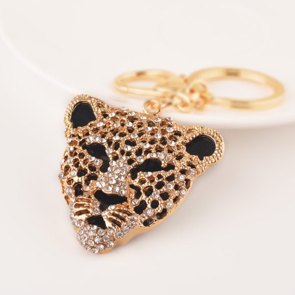 Leopard Rhinestone Keychain