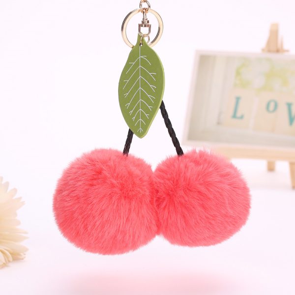 Cherry Plush Keychain