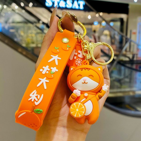 Orange Cat Keychain