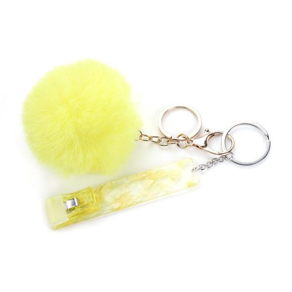 Card Clamp Plush Keychain