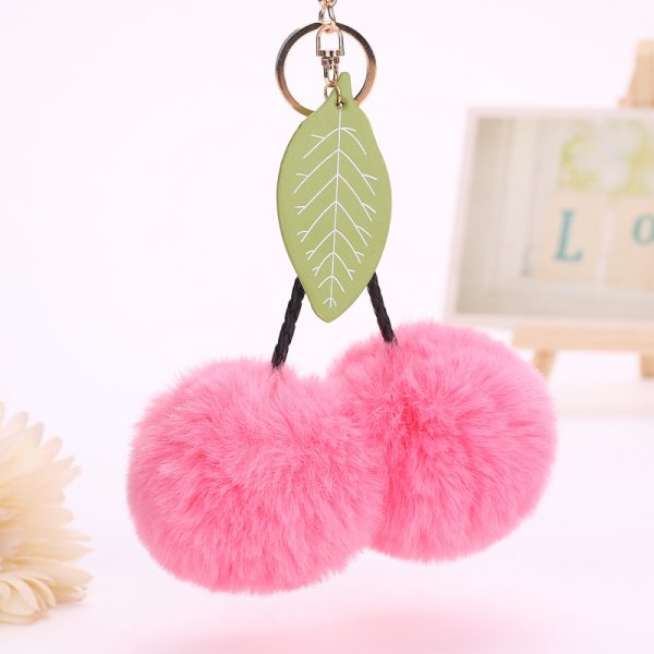Cherry Plush Keychain