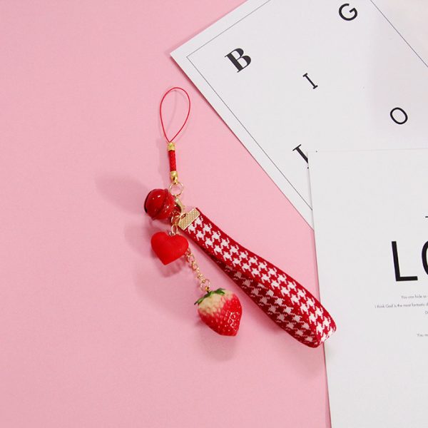Strawberry Heart Keychain