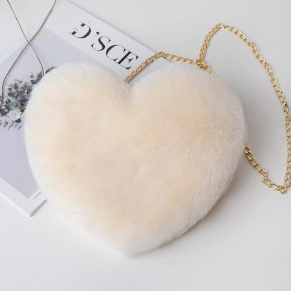 Heart Plush Crossbody Bag