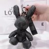 Print Bunny Leather Keychain
