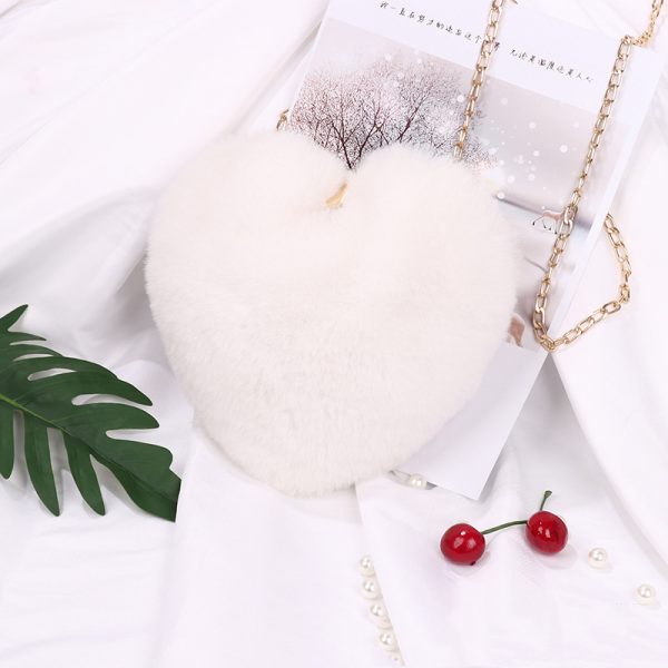 Heart Plush Crossbody Bag