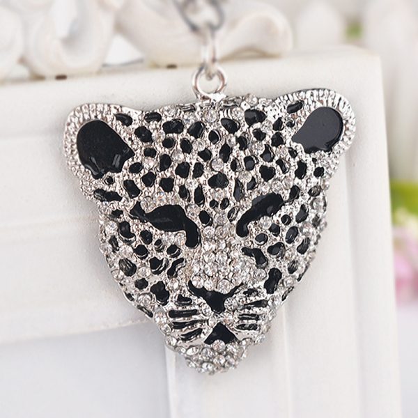 Leopard Rhinestone Keychain