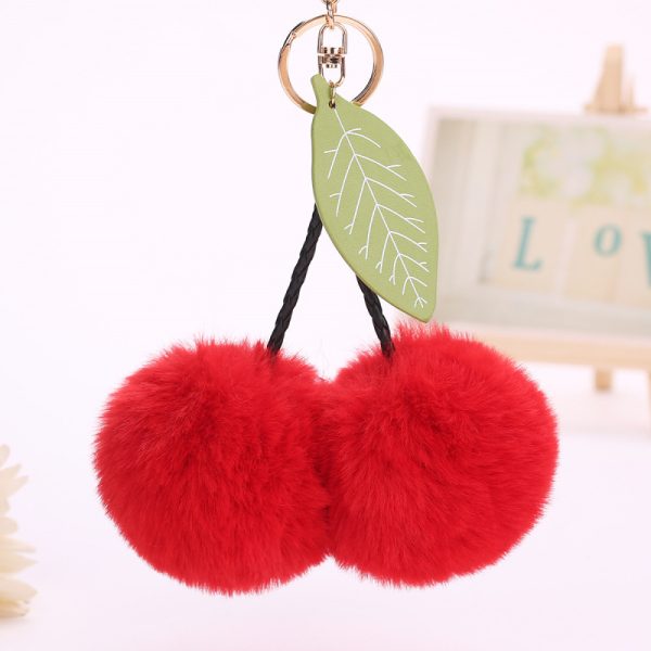 Cherry Plush Keychain