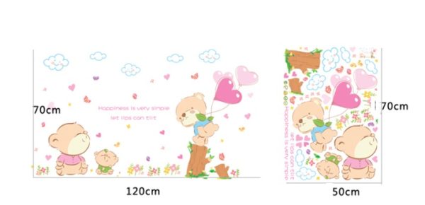 Colorful Height Measurement Cartoon Wall Sticker