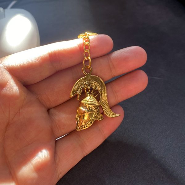 Greek Warrior Helmet Keychain