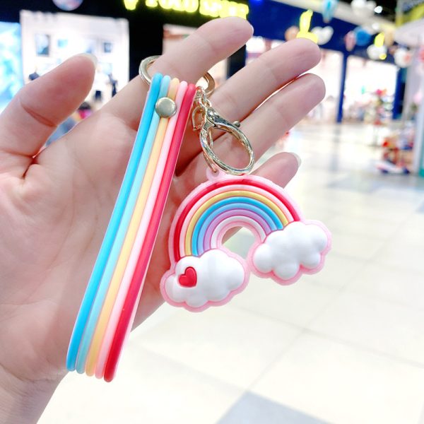 Rainbow Cloud Keychain