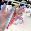 Rainbow Cloud Keychain