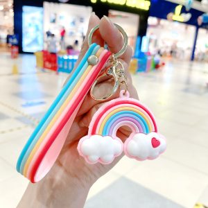 Rainbow Cloud Keychain
