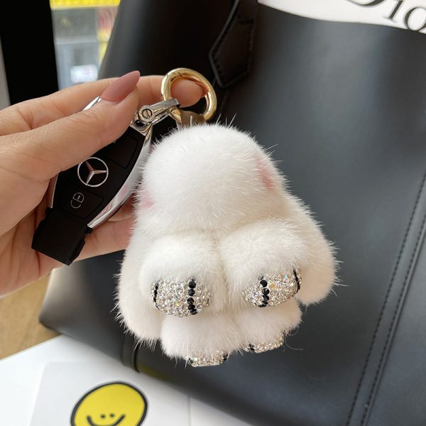 Strass Claw Rabbit Keychain
