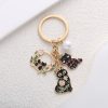 Spring Black Cat Keychain