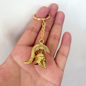 Greek Warrior Helmet Keychain