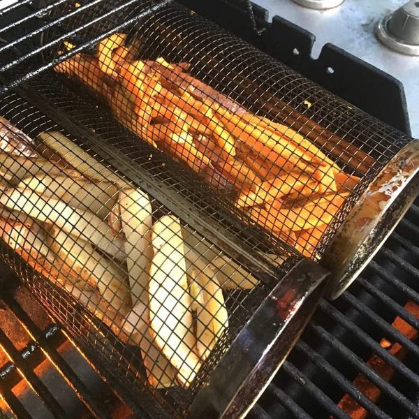 Rolling Barbecue Grilling Basket