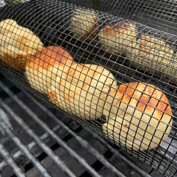 Rolling Barbecue Grilling Basket