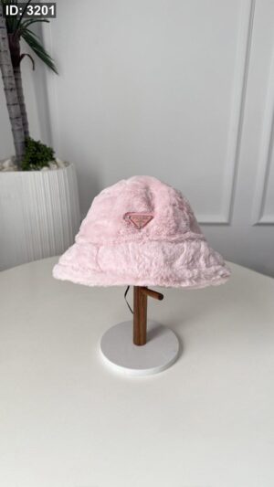 3201 Prada Winter Hat - Baby Pink