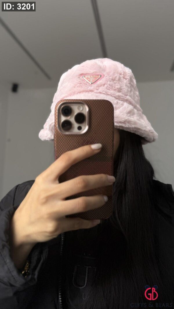 3201 Prada Winter Hat - Baby Pink
