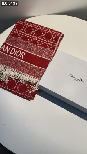 3197  Dior Scarf - Red