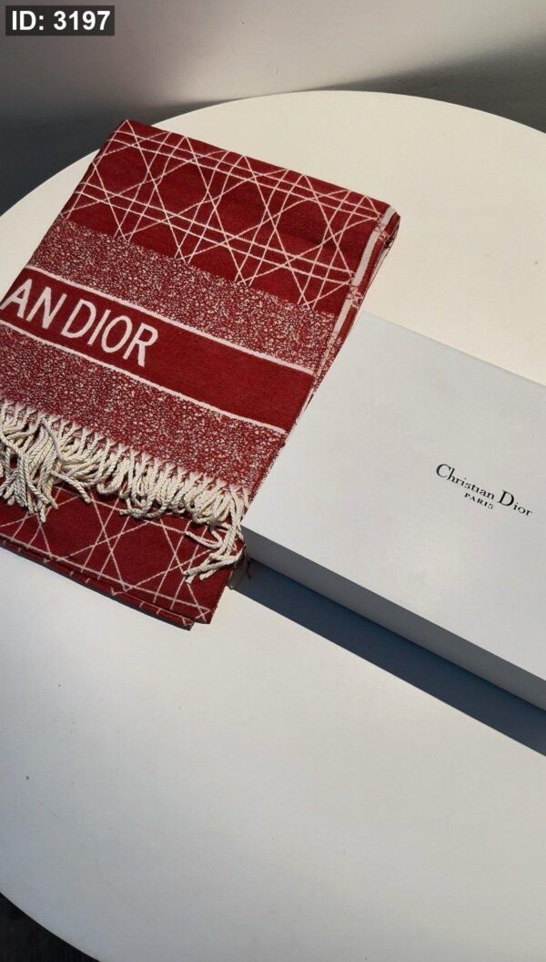 3197  Dior Scarf - Red