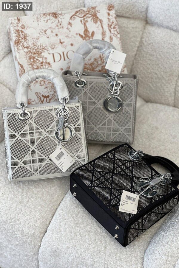 1937  Dior Crystal Handbag - White