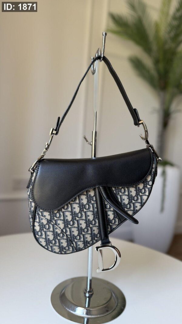 1871  Dior Saddle Bag - Black Logo