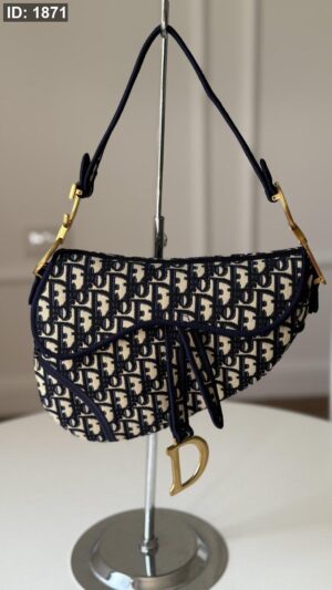 1871  Dior Saddle Bag - Navy Logo