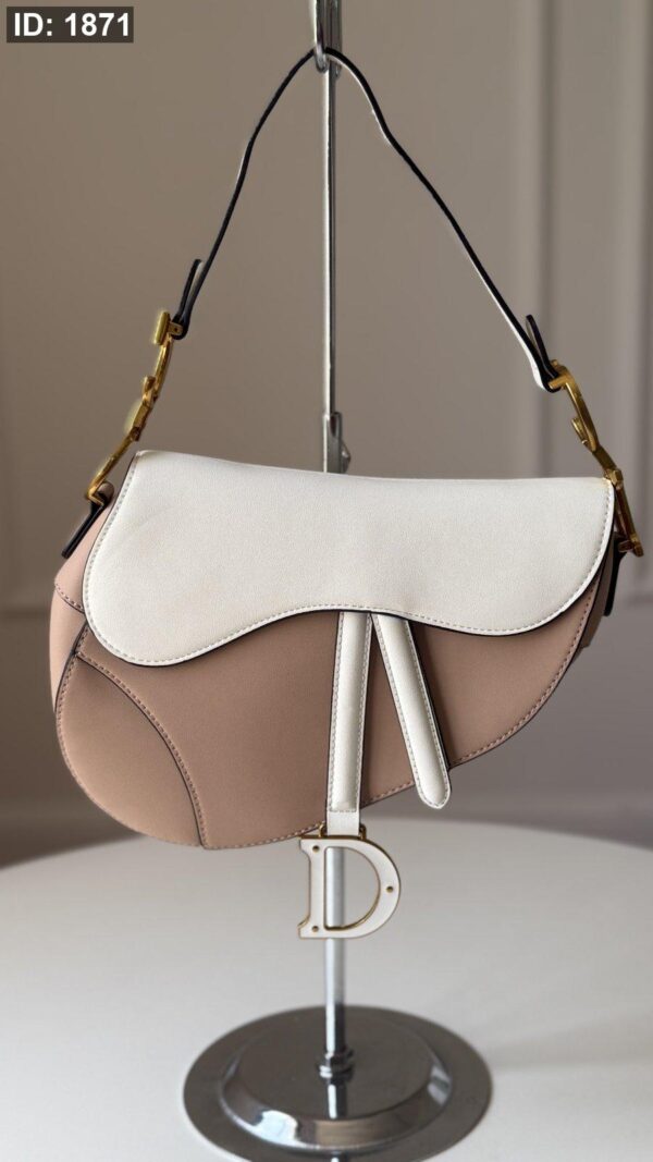 1871  Dior Saddle Bag - Beige White