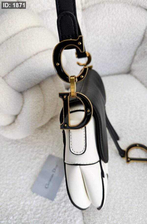 1871 Dior Saddle Bag - Black On White