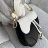 1871  Dior Saddle Bag - White On Black
