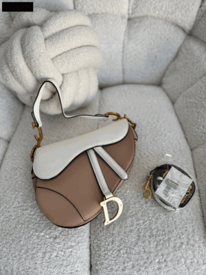 1871  Dior Saddle Bag - Beige White