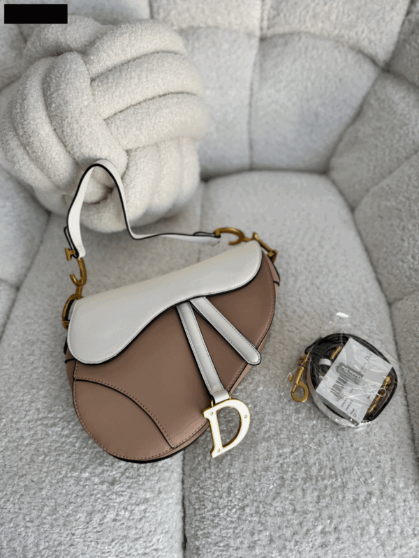 1871  Dior Saddle Bag - Beige White