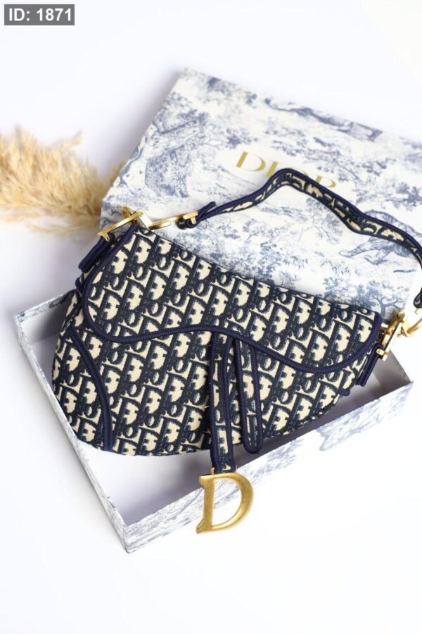 1871  Dior Saddle Bag - Navy Logo