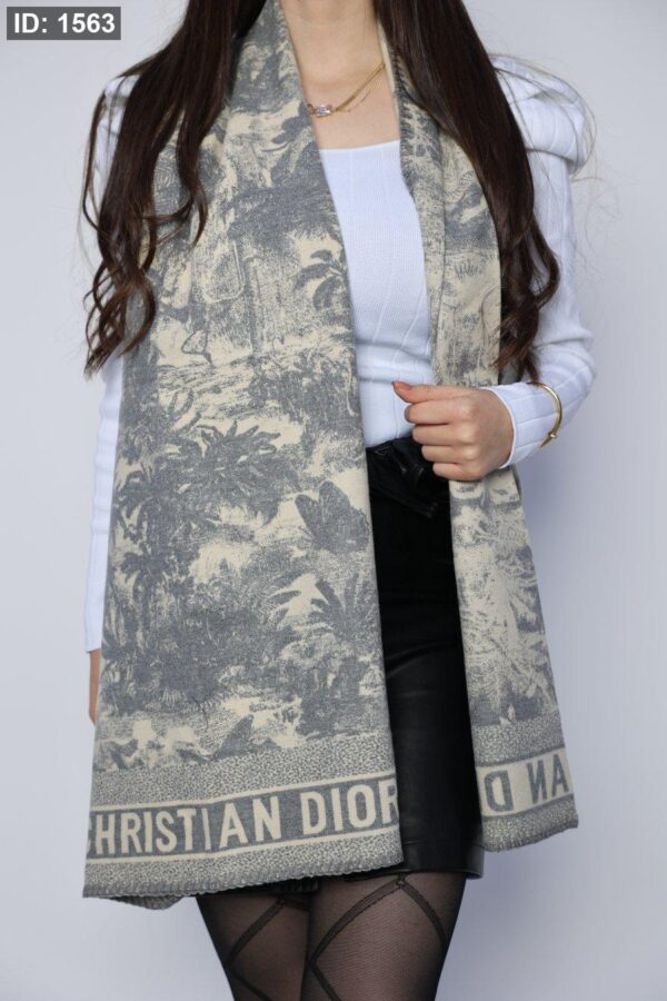 1563  Dior Cashmere Scarf - Ash