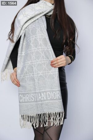 1564  Dior Cashmere Scarf - Cloud