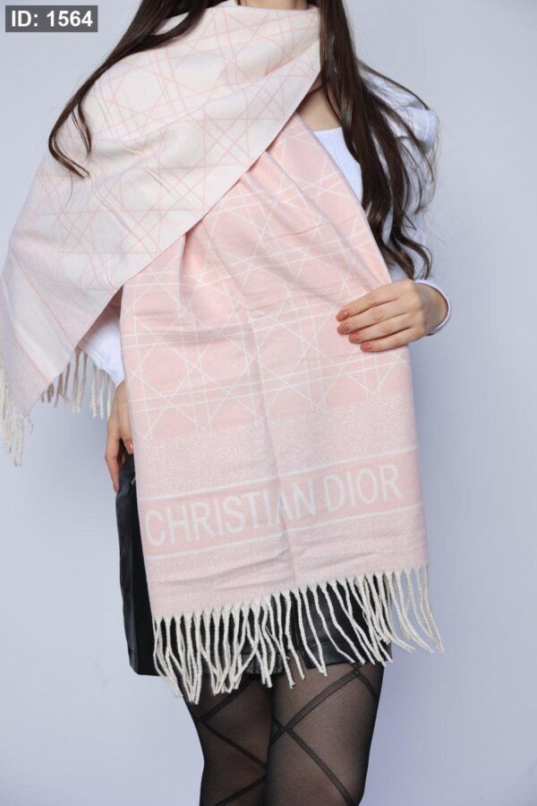 1563  Dior Cashmere Scarf - Baby Pink