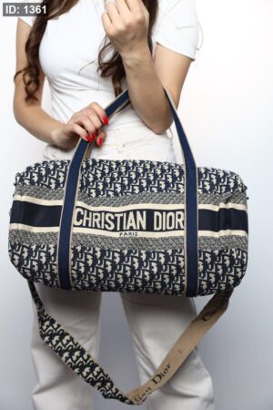 1361  Dior Duffle Bag - Navy Logo