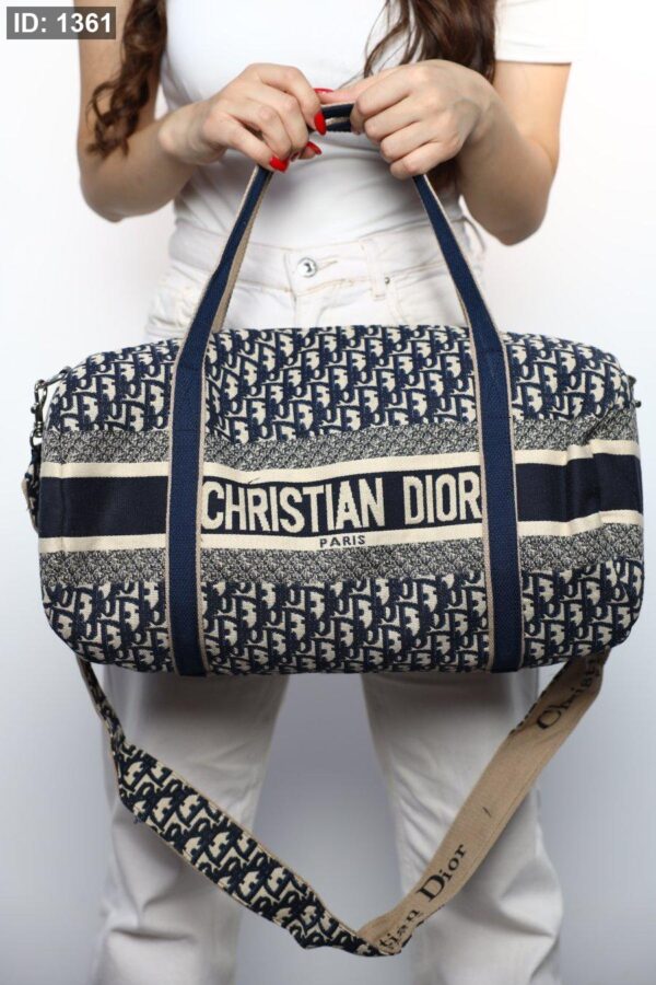 1361  Dior Duffle Bag - Navy Logo